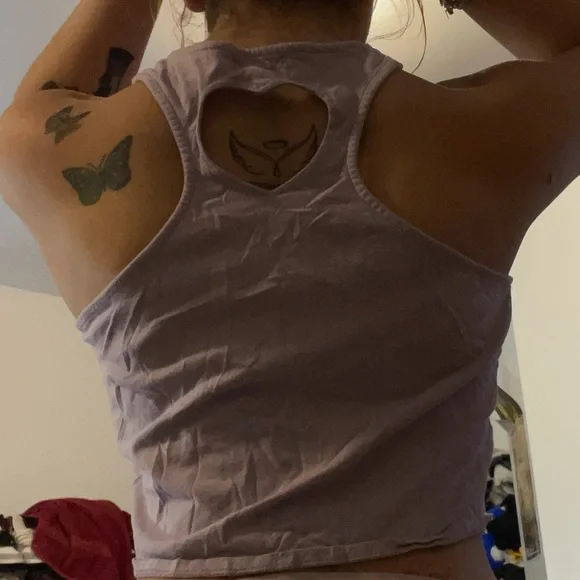 Tobi Lavender Crop Top - Picture 2 of 5